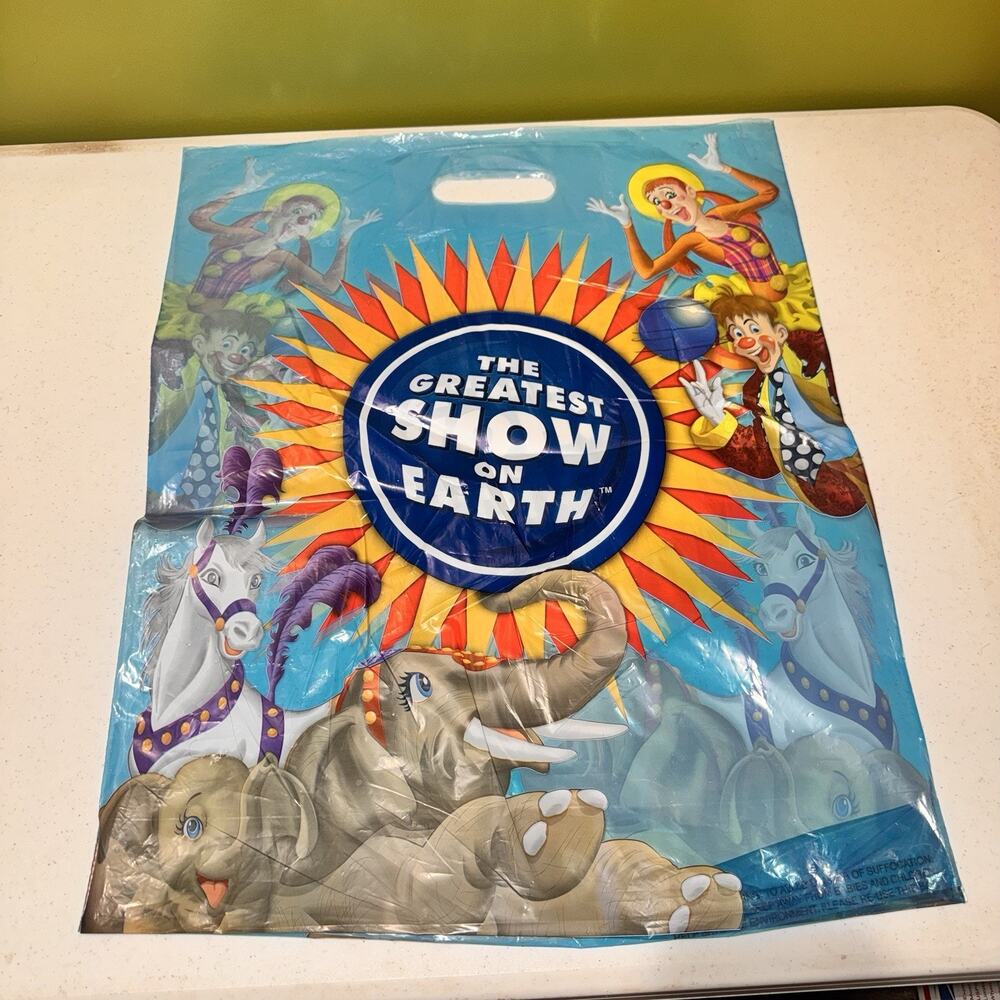 Ringling Brothers and Barnum & Bailey Circus Plastic Souvenir Bag Large Vtg 2003
